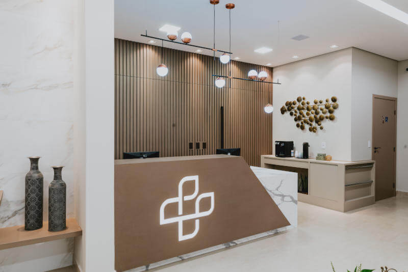 Sala de recepção na Clínicas Integradas SPAG